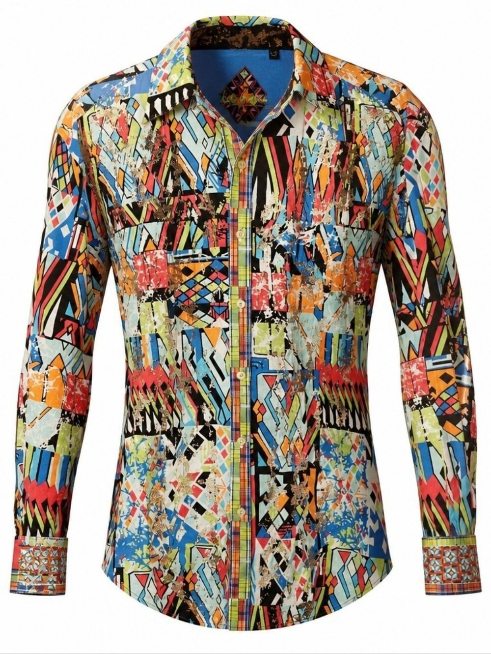 Robert Graham Colorful Geometric Button-Down Shirt - XL/TG